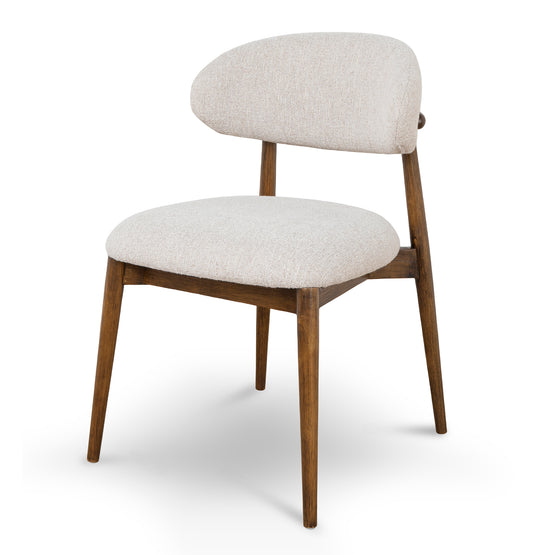 Heizer Walnut Dining Chair - Coastal Beige Dining Chair MYI-Core