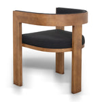 Set of 2 - Miles Brown ELM Dining Chair - Black Dining Chair LJ-Core