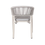 Set of 2 - Gonzalo Sand White Outdoor Dining Chair - Light Grey Outdoor Chair Industra-Core