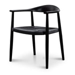 Ex Display - Sunday Round Dining Armchair - Full Black Dining Chair Swady-Core   