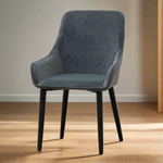 Ex Display - Acosta Dining Chair - Grey Velvet in Black Legs Dining Chair St Chairs-Core