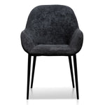 ex display Fabric Dining Chair - Black Dining Chair Swady-Core   