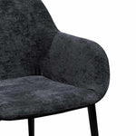 ex display Fabric Dining Chair - Black Dining Chair Swady-Core   