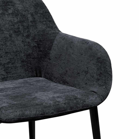 ex display Fabric Dining Chair - Black Dining Chair Swady-Core   