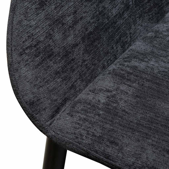 ex display Fabric Dining Chair - Black Dining Chair Swady-Core   