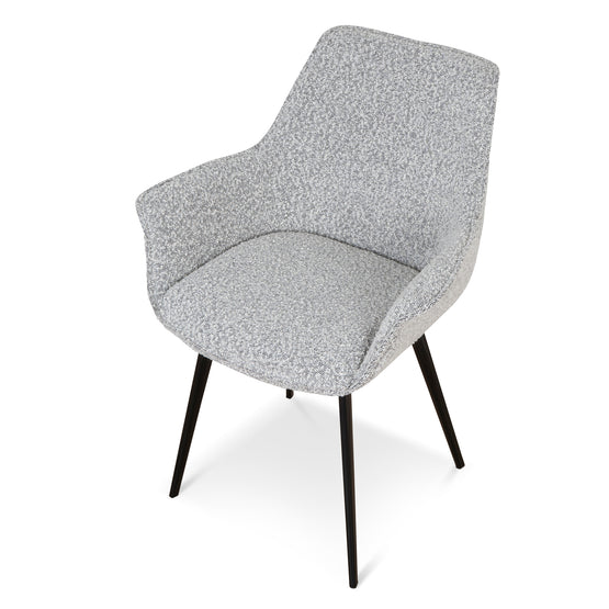 Ex Display - Nola Fabric Dining Chair - Moonlit Pepper Boucle Dining Chair Sendo-Core