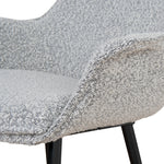 Ex Display - Nola Fabric Dining Chair - Moonlit Pepper Boucle Dining Chair Sendo-Core