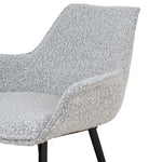 Ex Display - Nola Fabric Dining Chair - Moonlit Pepper Boucle Dining Chair Sendo-Core