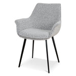 Ex Display - Nola Fabric Dining Chair - Moonlit Pepper Boucle Dining Chair Sendo-Core