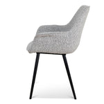 Ex Display - Nola Fabric Dining Chair - Moonlit Pepper Boucle Dining Chair Sendo-Core