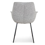 Ex Display - Nola Fabric Dining Chair - Moonlit Pepper Boucle Dining Chair Sendo-Core