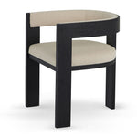 Ex Display - Miles Black ELM Dining Chair - Light Beige Dining Chair LJ-Core   