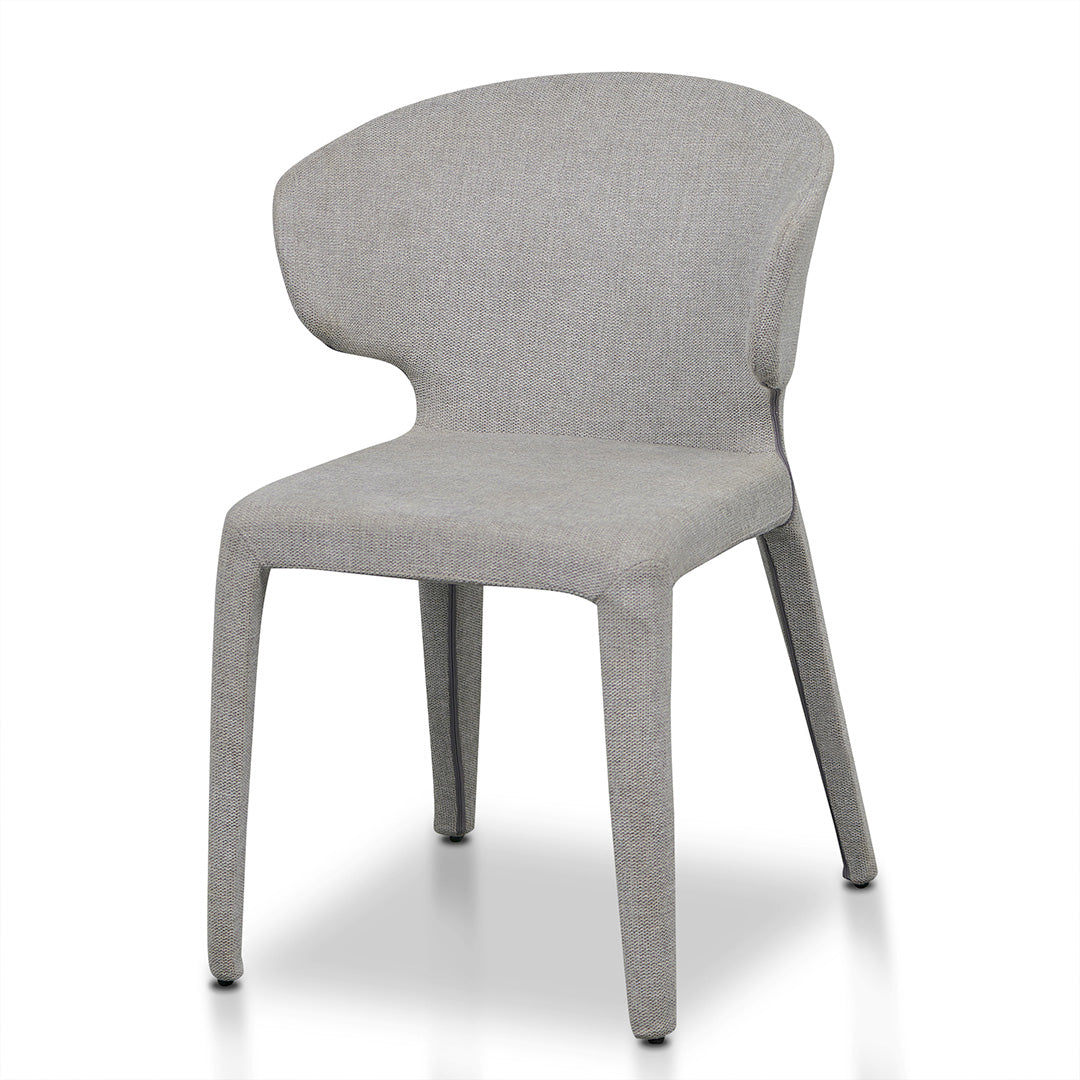 Set of 2 - Pollard Fabric Dining Chair - Coastal Light Grey Dining Chair Freehold-Core   