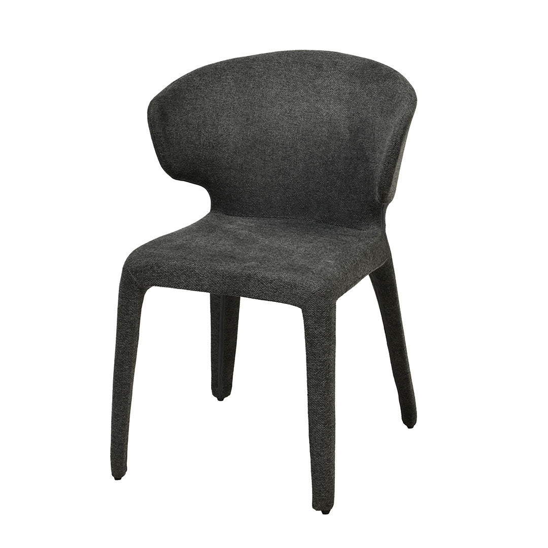 Set of 2 - Pollard Fabric Dining Chair - Charcoal Grey Dining Chair Freehold-Core   