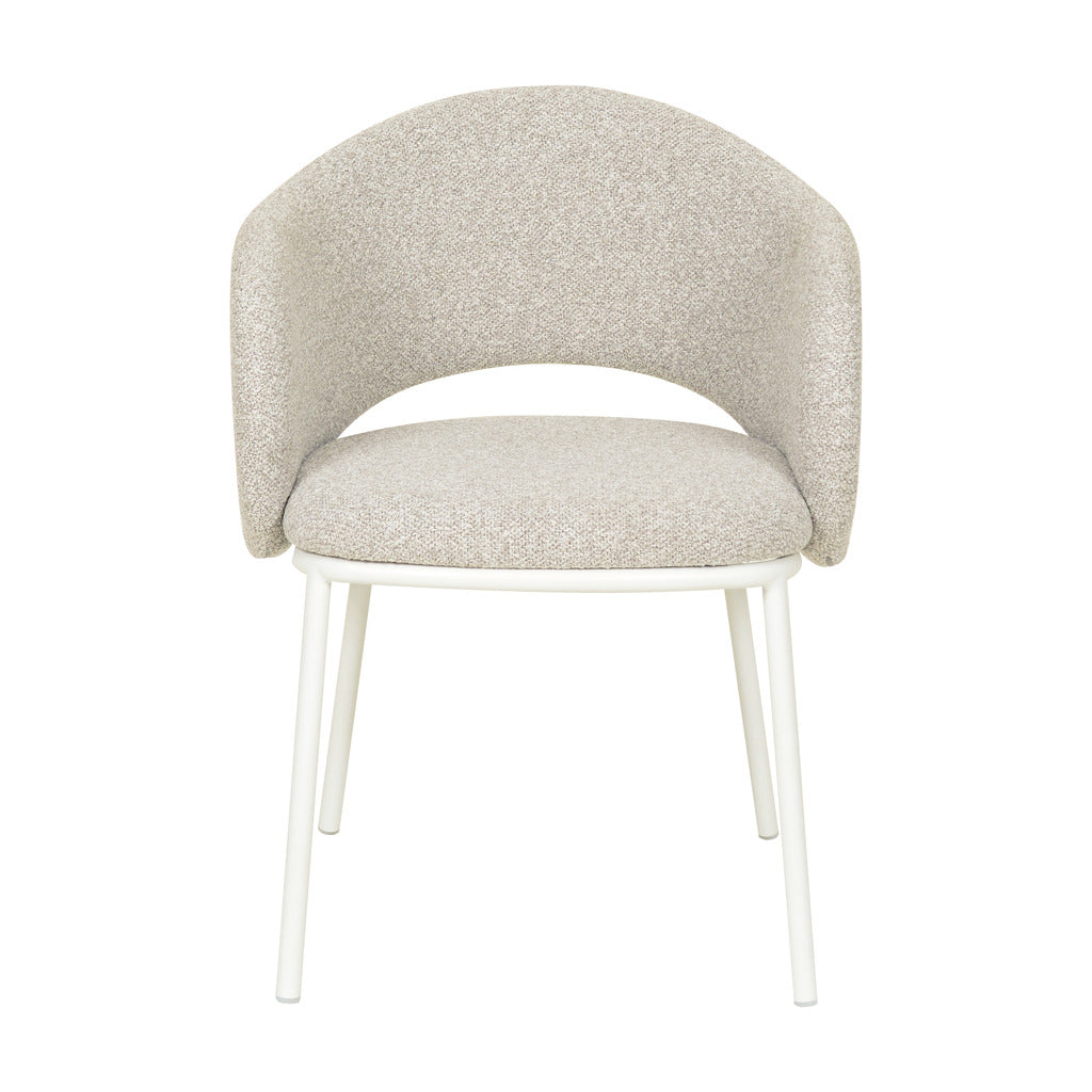 Mani White Dining Chair - Clay Grey Dining Chair Freehold-Core   