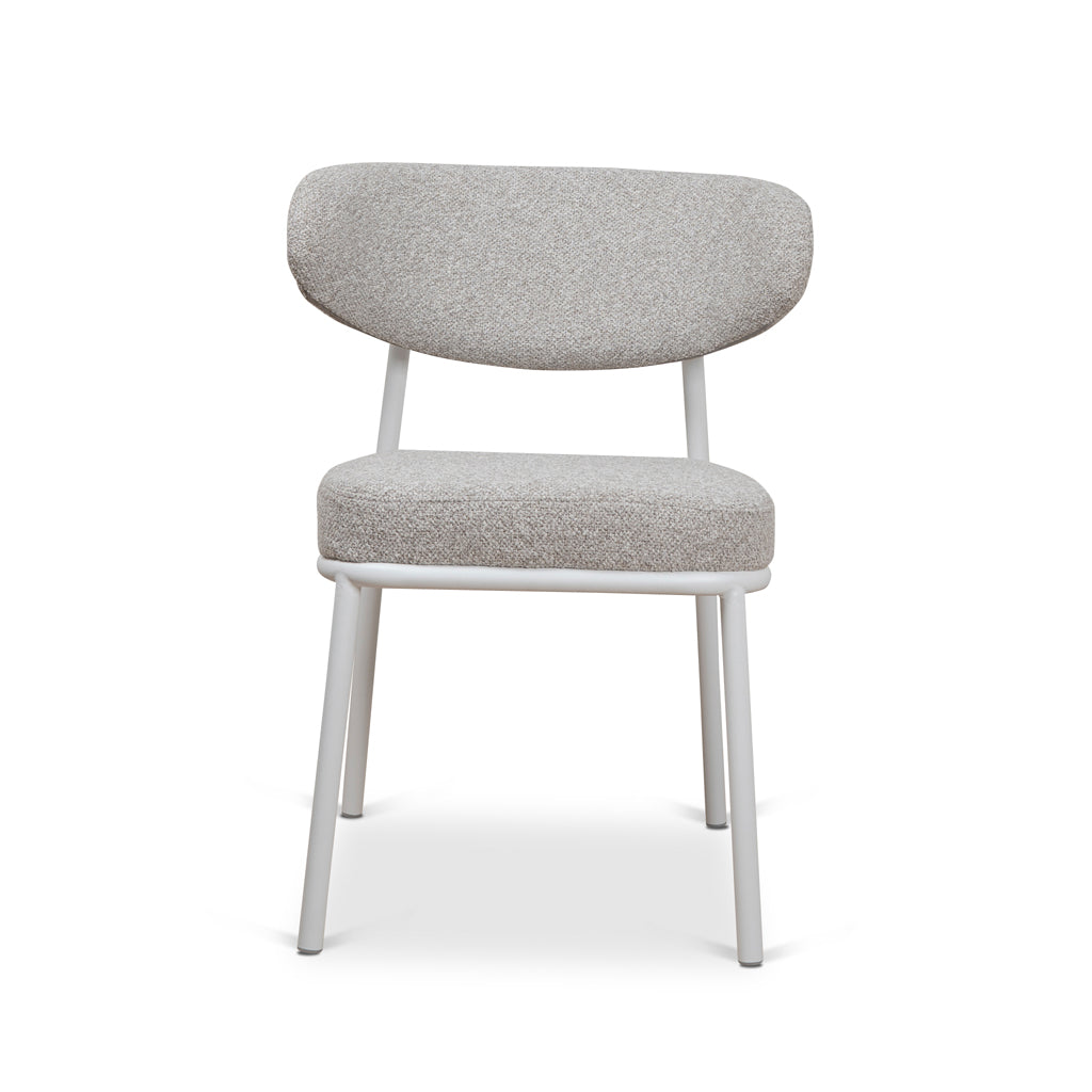 Ex Display - Ambrosi White Dining Chair - Clay Grey Dining Chair Freehold-Core