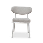 Set of 2 - Ambrosi White Dining Chair - Clay Grey Dining Chair Freehold-Core   