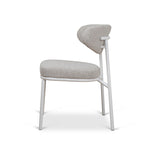 Set of 2 - Ambrosi White Dining Chair - Clay Grey Dining Chair Freehold-Core   