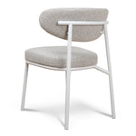 Set of 2 - Ambrosi White Dining Chair - Clay Grey Dining Chair Freehold-Core   