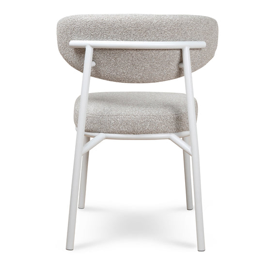 Set of 2 - Ambrosi White Dining Chair - Clay Grey Dining Chair Freehold-Core   