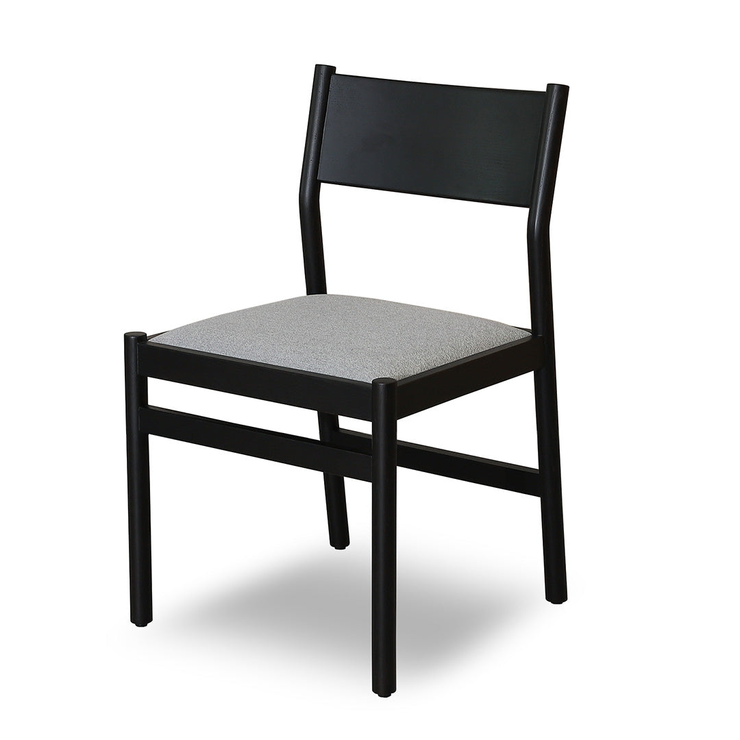 Ex Display - Mirit Black Dining Chair - Moon Grey Dining Chair Marri-Core