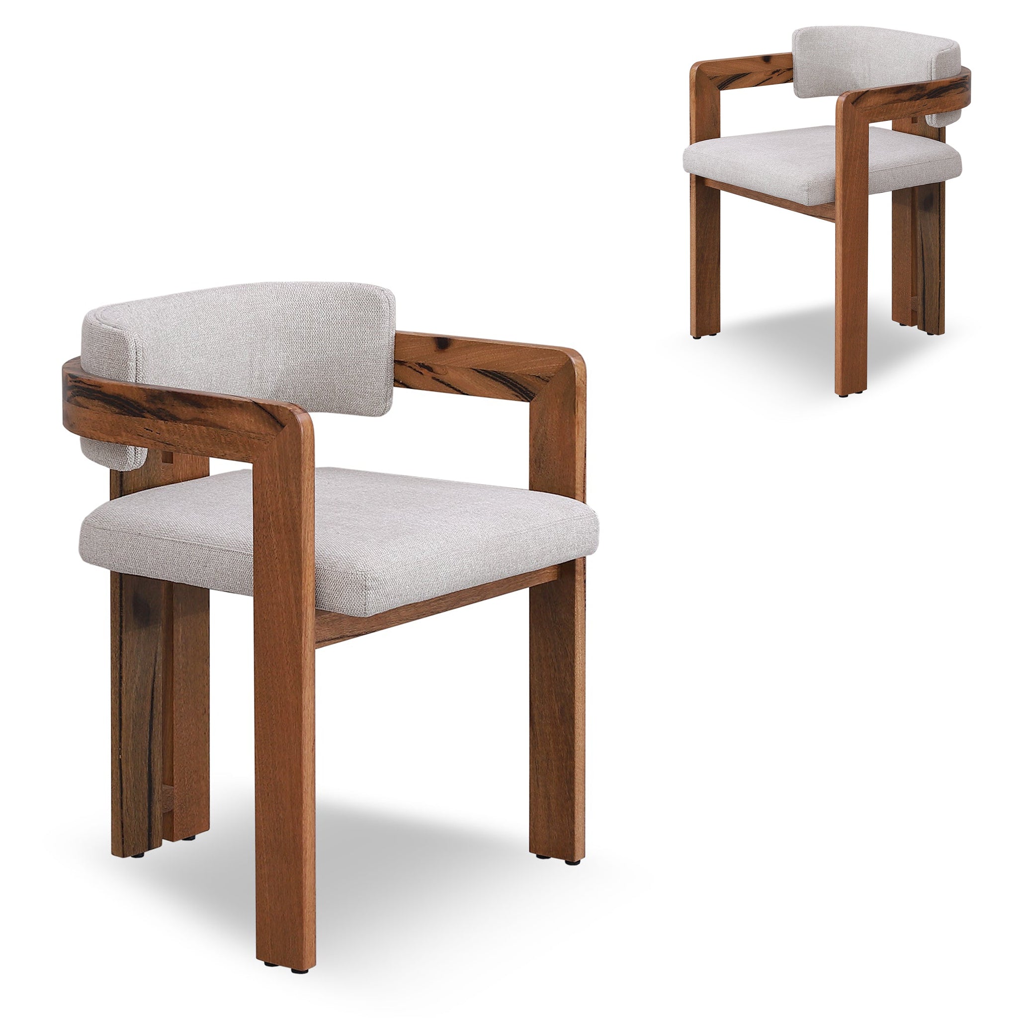 Set of 2 - Merari Natural Marri Dining Chair - Stone Beige Dining Chair Marri-Core   