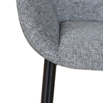 Set of 2 - Lynton Fabric Dining chair - Lava Grey Dining Chair Swady-Core   