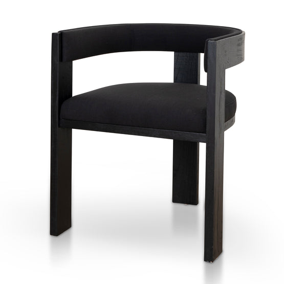 Set of 2 - Miles ELM Dining Chair - Full Black Dining Chair LJ-Core   