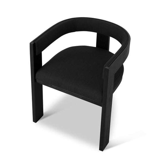 Set of 2 - Miles ELM Dining Chair - Full Black Dining Chair LJ-Core   