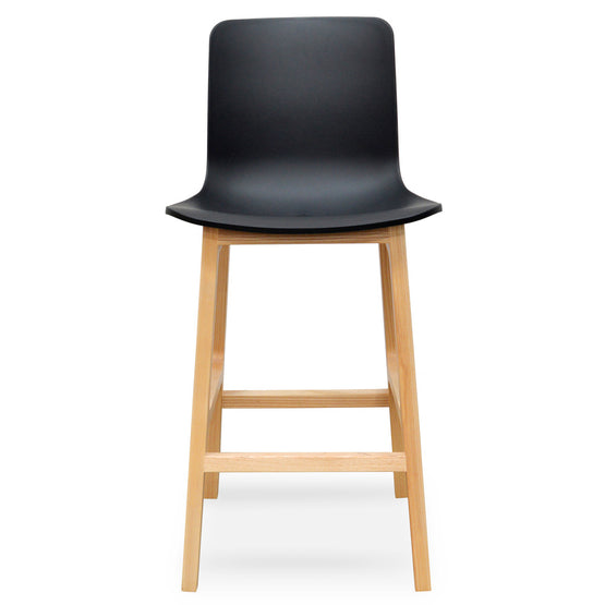 Ex Display - Harris Bar stool - Black - Natural - 65cm (H) Bar Stool Interior Secrets