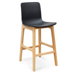 Ex Display - Harris Bar stool - Black - Natural - 65cm (H) Bar Stool Interior Secrets