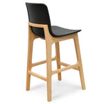 Ex Display - Harris Bar stool - Black - Natural - 65cm (H) Bar Stool Interior Secrets