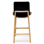 Ex Display - Harris Bar stool - Black - Natural - 65cm (H) Bar Stool Interior Secrets