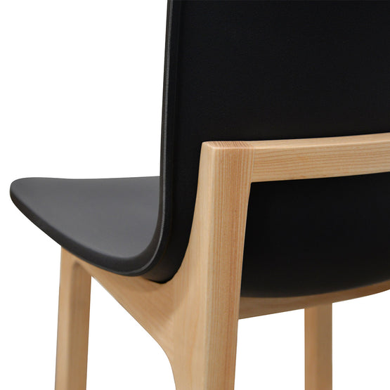 Ex Display - Harris Bar stool - Black - Natural - 65cm (H) Bar Stool Interior Secrets