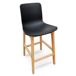 Ex Display - Harris Bar stool - Black - Natural - 65cm (H) Bar Stool Interior Secrets