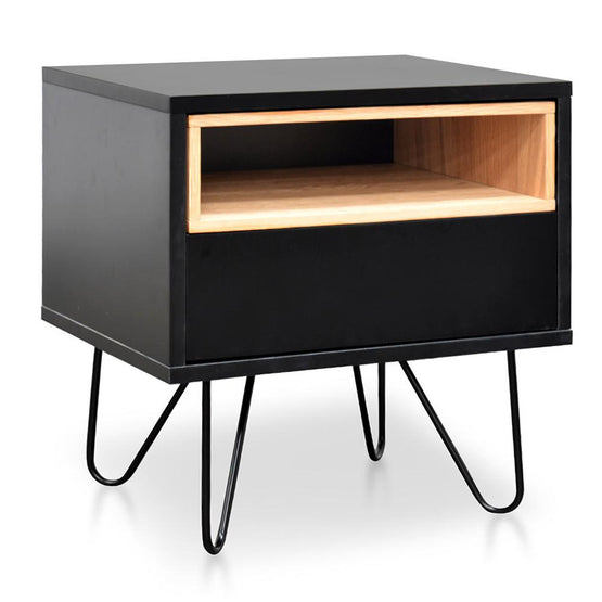 Ex Display - Anthony Bedside Table - Black Bedside Table KD-Core   