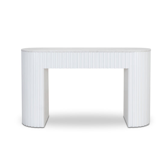 Mcmahon 1.5m Marble Console Table - White Console Table Nicki-Core   