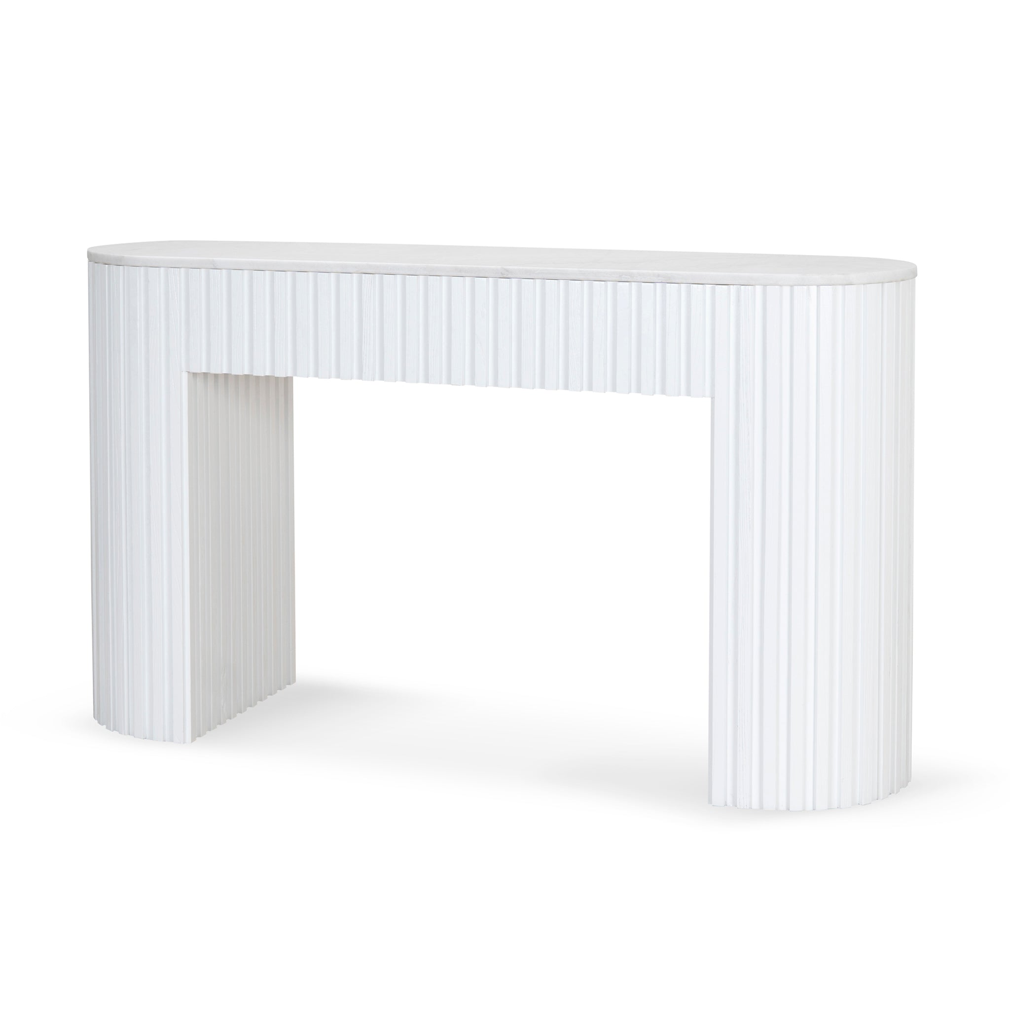 Mcmahon 1.5m Marble Console Table - White Console Table Nicki-Core   