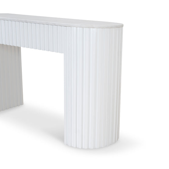 Mcmahon 1.5m Marble Console Table - White Console Table Nicki-Core   