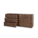 Despina 6 Drawer Wooden Chest - Walnut Drawer Nicki-Core   