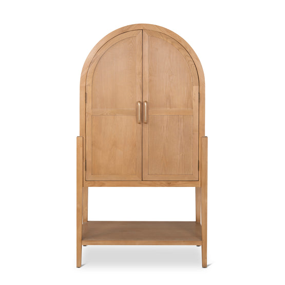 Zia 1.83m (H) Ash Curve Cabinet - Natural Cabinet Nicki-Core   