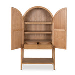 Zia 1.83m (H) Ash Curve Cabinet - Natural Cabinet Nicki-Core   