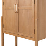 Zia 1.83m (H) Ash Curve Cabinet - Natural Cabinet Nicki-Core   