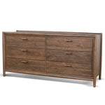 Sophia 6 Drawer Wooden Chest - Walnut Drawer Nicki-Core   