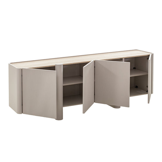 Curio Sideboard Unit - Warm Grey Buffet & Sideboard Iggy-Core