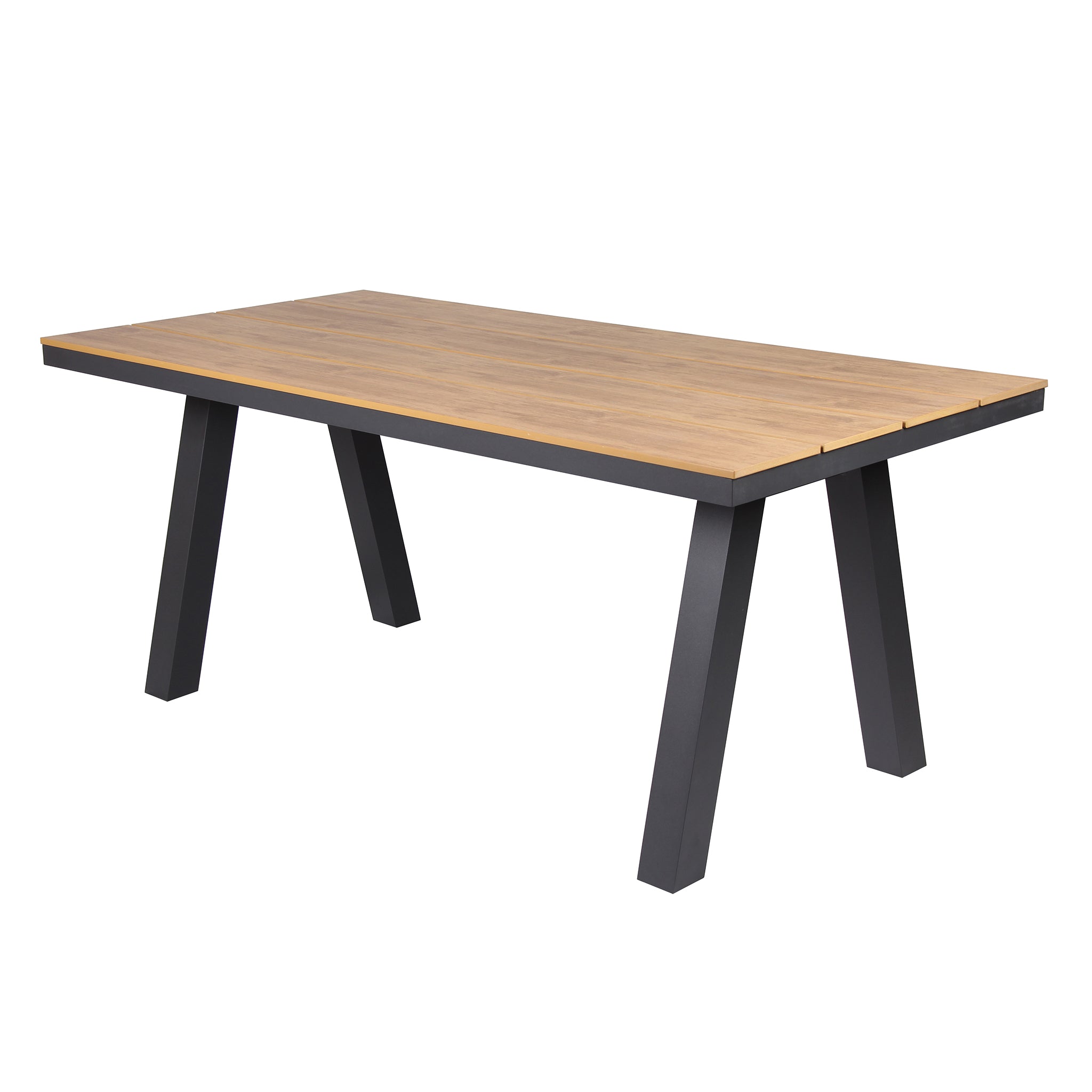 Vanesa 1.8m Charcoal Outdoor Dining Table - Natural Dining Table Industra-Core