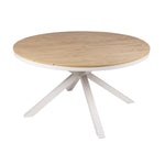 Vanesa 1.4m Round Sand White Outdoor Dining Table - Natural Dining Table Industra-Core