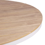 Vanesa 1.4m Round Sand White Outdoor Dining Table - Natural Dining Table Industra-Core