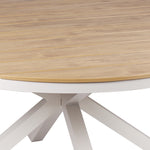 Vanesa 1.4m Round Sand White Outdoor Dining Table - Natural Dining Table Industra-Core