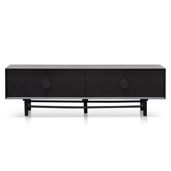 Ex Display - Ducan 1.8m Wooden TV Entertainment Unit - Black  Oakwood-Core   